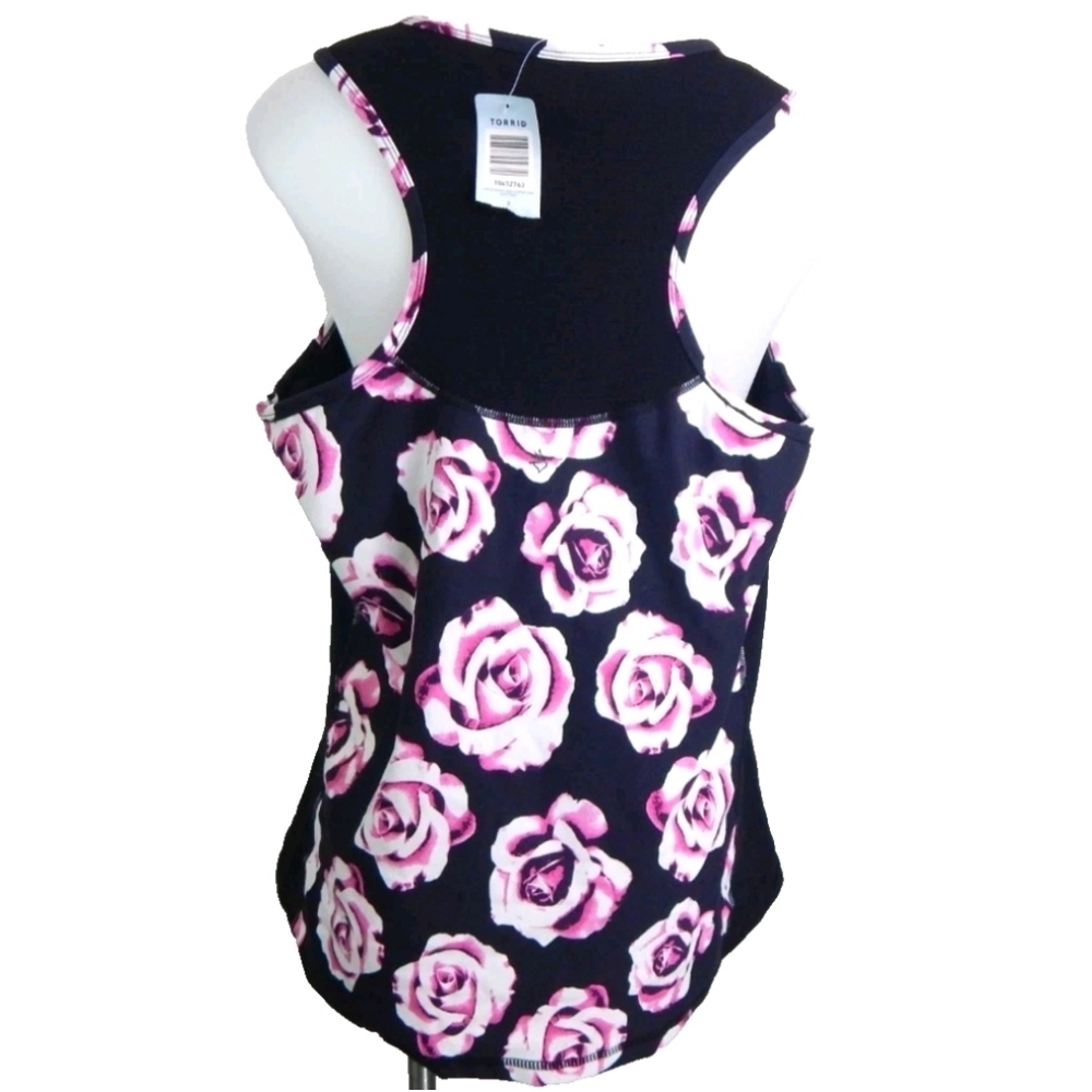Torrid Active Floral Racerback Support Tank Top - Picture 3 of 5
